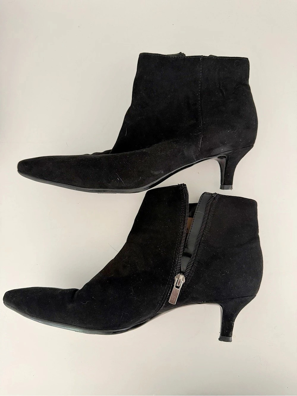 Naturalizer Giselle Black Pointed-Toe Heeled Booties US 9.5